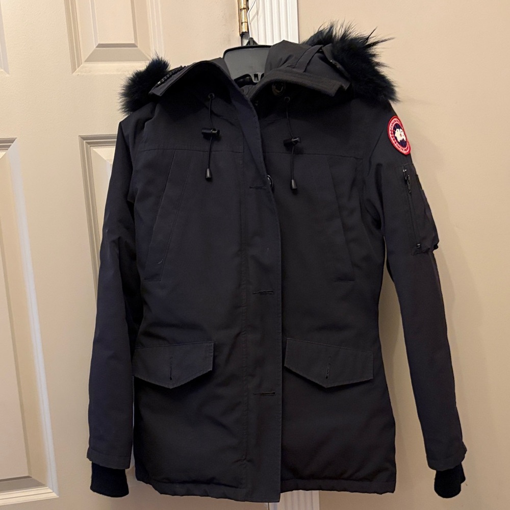 Canada Goose Black Ski Jacket with Fur Trim